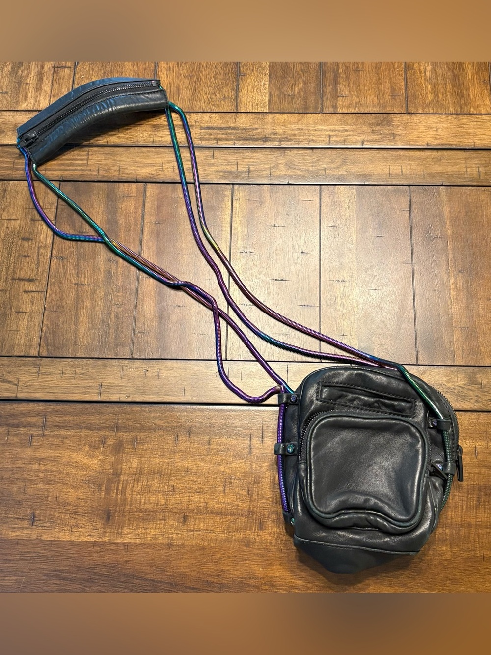 Alexander Wang Black Leather Crossbody with Branded Interior Patch